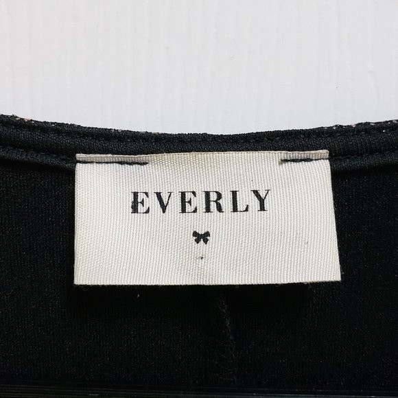 Everly M Black with Metallic Sparkle Layered Look Sleeveless Dress - Picture 11 of 11